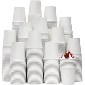 500 Pcs 6 oz Disposable Paper Coffee Cups, Hot/Cold Beverage Drinking Cup for Coffee, Tea, Juice, Espresso & Cortado (White)