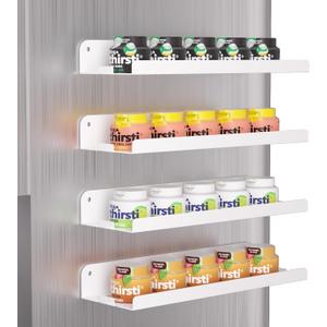 4 Pack Flavor Pods Holder Compatible with Ninja ThirstiMagnetic Spice Rack Organizer for Refrigerator and OvenKitchen Organizers and Storage (White)