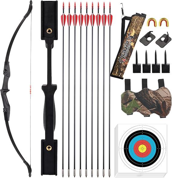 Recurve Bows and Arrow Set 40lbs Right-Hand Adults Takedown Bow