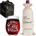 2 x I'm Retired Wine Glass Retirement Gifts for Women, Funny Retired Gifts for Coworkers, Happy Retirement Gift for Women, Fun Gag Retirements Gift for Boss Lady Coworker Colleagues Manager