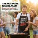 Funny Grilling Aprons for Men, Funny BBQ Apron, Fathers, Birthday Gifts for Husband, Dad, Boyfriend, Anniversary Gag Gifts
