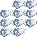 [10 PACK] BlueStars 920158 Freezer Shelf Clips  Stainless Steel Support for Refrigerators, Replacement Freezer Cooler Shelf Support, Exact Fit Replacement Shelf Square Buckles Clips
