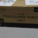 Stemless Goblets 12oz Blue Gold Rim Case of 48 (8 packs x 6), Large