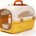 Cat Carrier Airline Approved, Portable Pet Travel Crate with Anti-Stress Design for Cats & Small Dogs, Car Safe Kennel with Top Window (Yellow)