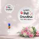 Aluminum Ornament Suncatcher - World 's Best Grandma - Christmas Mother's Day Birthday Gift for Grandma, Mom - Unique Gift from Daughter, Granddaughters - Rainbow Maker - Home & Garden Decor