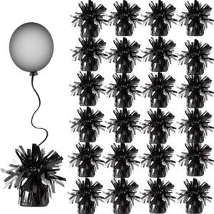 balloon weights are perfect for parties, birthdays, weddings. Each pack includes 24PCS durable weights that easily decorate balloons and elevate any celebration.(Black100g)