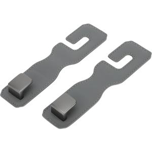 2 Pcs for Purses and Bags, Umbrella Etc Car Seat Headrest Hook Sturdy Car Seat Back Organizer Hooks Gray Faux Leather Metal 6.50"x1.73"