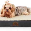 Bedsure Dog Bed for Small Dogs - XS Comfy Flat Puppy Beds with Removable Washable Cover, Orthopedic Egg Crate Foam Pet Mat, Suitable for Pet or Cats Up to 10 lbs (Grey)