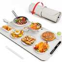 Food Warming Mat, iTRUSOU 27.5x16'' Electric Warming Tray with 7 Temp-Settings, Switchable Fahrenheit/Celsius, 99h Timer, Foldable Food Warmer Keep Food Warm at Buffet, Party, Sabbath, Daily Use