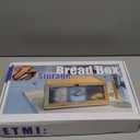 Bamboo Bread Box for Kitchen Counter-Large Capacity Bread Storage Container Farmhouse Bread Box with Window Bread Holder