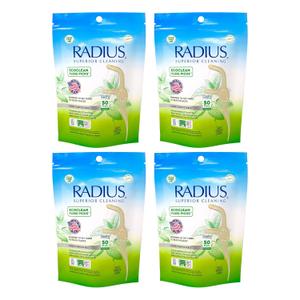 RADIUS Peppermint EcoClean Compostable Floss Picks Adult for Oral Care Boost Non Toxic Tooth & Gum Protection