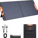 110 Watt Portable Solar Panel,Road Trip Essentials,18.6V Foldable Solar Panel Charger for Power Station,23.5% High Efficiency IP67 Waterproof 2 Kickstands for Camping RV Hurricane Blackout