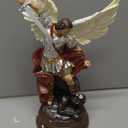 TALPGOD 12 Inch St Michael The Archangel Statue Painted in Full Color,Catholic San Miguel Arcangel Statue,Religious Saint Michael Statues for Home Decor,Angel Figurines Collectibles