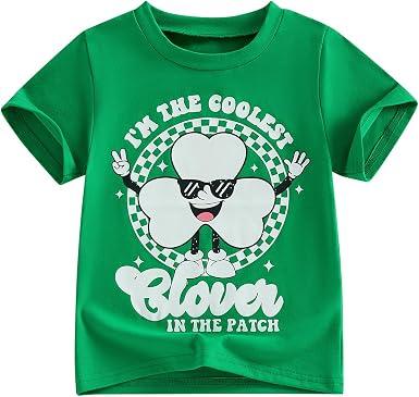 Toddler Baby St Patricks Day Shirt Short Sleeve Boys Girls Irish Tshirt 1-2Y, Green