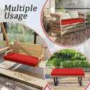 Outdoor Bench Cushion 45183.5 in Thick Waterproof Patio Furniture Cushions, Patio Porch Swing Replacement Seat Pad with Tie Straps and Anti-Slip, for Backyard Garden, Red