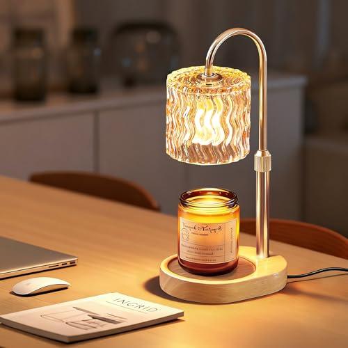Homelist Candle Warmer Lamp with Timer, Height Adjustable Candle Lamp, Home Decor, Wax Melt Warmer for Birthday Chrismas Holiday Gifts for Mom, Women, Sister, Golden