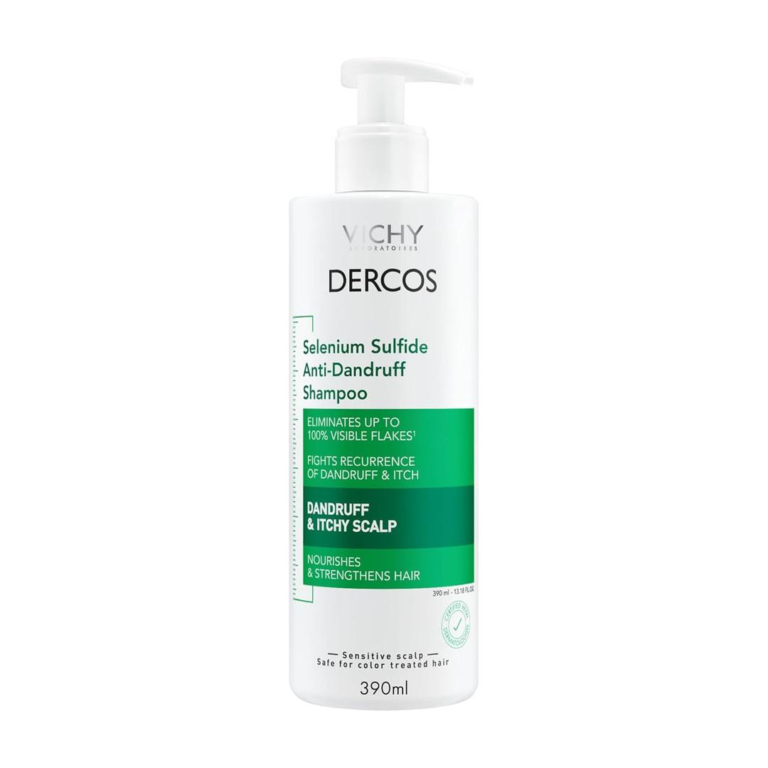 VICHY Dercos Dandruff Shampoo, Antifungal Dry Scalp Treatment & Itchy Scalp Relief, Prescription Strength Selenium Sulfide Comparable to 2% Ketoconazole, For Mild to Severe Dandruff & Flaky Scalps