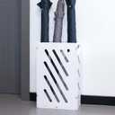 White Rectangle Umbrella Organizer, Umbrella Stand for Entryway, Storage Bin Freestanding for Home, Office, Hotel