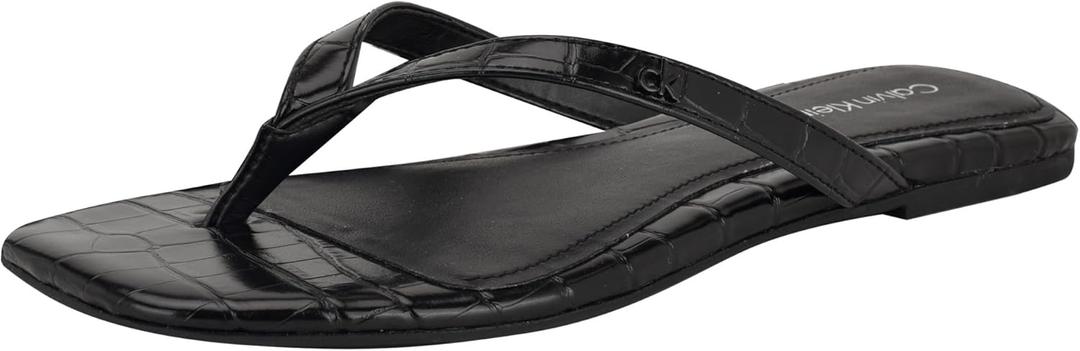Calvin Klein Women's Stelea (6, Black Croco 001)