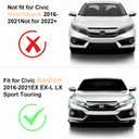 Rain Guards for Honda Civic 2016-2021 Hatchback Window Visors,Tape-On Side Window Deflector Wind Sun Visor for Civic Accessories(for 16-21 Hatchback)