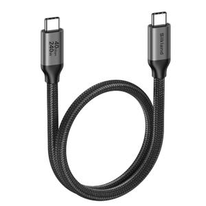 Silkland USB 4 Cable for Thunderbolt 4 Cable, 40Gbps Data Transfer, 240W Fast Charging, Supports 8K/5K@60Hz, 4K@240Hz, USB C Thunderbolt Cable 1.6FT, Compatible for MacBook, iPhone 17/16, SSD, Docking
