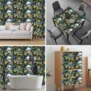 HOMETITUTE Skull and Floral Contrast Wallpaper Peel and Stick Contact Paper Wall Paper Stick 17.7" x 118.1" Self Adhesive Removable Vinyl Wall Covering Bedroom Kitchen Bathroom Home Decor