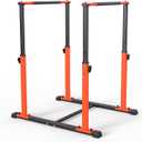 Dip Bar Station Functional Fitness Workout Dip bar 3 Level Adjustable Height Dip Stand 400lbs Heave Duty Dip Station for Full Body Workout Fitness