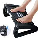 Under Desk Foot Rest, Ergonomic Foot Rest for Under Desk at Work, Gaming Foot Stool with 6 Adjustable Heights, Manual Foot Massage Rollers, Home & Office Use, Gift