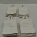 Gift Bags 8.25"x5.9 "x3.15" 100Pcs White Kraft Paper Bag with Handles for Small Business Christmas Bulk, Wedding, Party Favor, Shopping, Lunch, Halloween Trick-or-Treat Bags