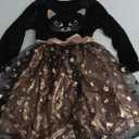 Leadtex Little Girl's Cute Cat Dress Costumes With One Ear Headband and One Tail for Halloween and Dress up Parties(Kids5-6yrs).