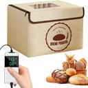 Versatile Dough Proofer Warming Box Adjustable Temperature Timer Control Bread Proofing Box Collapsible Design Sourdough Proofing Container for Making Bread