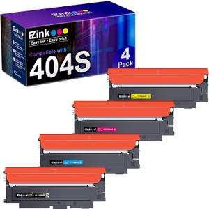 E-Z Ink Compatible Toner Cartridge Replacement for Samsung CLT-K404S CLT-C404S CLT-M404S CLT-Y404S CLT 404S to use with C480FW C430W SL-C430W SL-C480FW SL-C480FN Printer Tray (4 Pack)