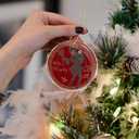 3 x Christmas Ornaments Decorations - 3.6 in Acrylic Two Sided Printing - Ornament Exchange Gifts Funny (Gruss Vom Krampus Who's Naughty Horror)