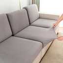 Stretch Couch Cover for Sectional Sofa - Multiple Patterns & Colors,Sofa Cover Design for L-Shaped Couches (1 Pcs)