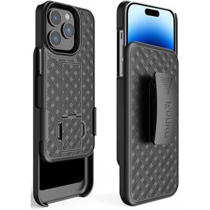 Aduro Combo Case with Kickstand & Holster for iPhone 14 Pro Max, Slim Shell & Swivel Belt Clip Holster, with Built-in Kickstand for Apple iPhone 14 Pro Max (6.7") 2022
