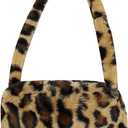 Girls Women Shoulder Clutch Purse Underarm Bag Fluffy Fuzzy Faux Fur Mini Cute Tote Handbag