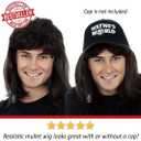 ALLAURA Compatible with Wayne's Wrld Wig  Waynes Black MulletWig 80 s Rocker CostumeMen | 80's Mens Wig 80's Rock Costume Metal HairWig for Halloween Rocker Wigs-Men | Mullet Wigs for Men