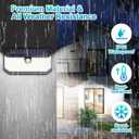 Solar Outdoor Lights, 4000LM 388 LEDs Motion Sensor Solar Powered Outdoor Light, IP65 Waterproof Exterior Flood Security Lights with 270 Wide Angle & 3 Modes for Patio Garage, 1-Pack (1-Pack)