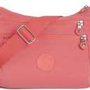 Crossbody Bags for Women Waterproof Tote Bag Casual Nylon Purse Handbag RFID Lightweight Messenger Bag (Organge)