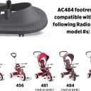 Radio Flyer Front Wheel Footrest for Toddler Trikes, Non-Slip Foot Support, Tool-Free Installation, Compatible with Select Radio Flyer Tricycles