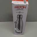 Milton Insulated Water Bottle 1 Liter, Stainless Steel Double Walled Vacuum for 24 Hours Hot and Cold with Cover, Leakproof, BPA Free, Thermosteel Duo-DLX 1000 (34 oz) Silver