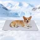 Cooling Blanket for Dogs - Q-MAX>0.4 Waterproof Pet Throw Blanket Bed Cover, Non-Slip Dog Blankets for Couch Protector, Washable Furniture Cover for Summer, Grey,30x40
