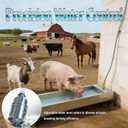 Automatic Livestock Water Trough Animal Stainless Steel Larger Automatic Waterer with Float Valve Kit for Goat Cattle Horse Hog Pigs Dog Water Dispenser Outdoor, 39.5"*11.8"*7.8",12 Gallons