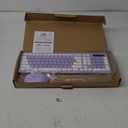 Wireless Keyboard and Mouse Combo, Full-Sized Wireless Keyboard and Adjustable DPI Mouse, 2.4GHz USB Receiver, Silent Keyboard and Mouse for PC, Windows, MAC, Desktop, Laptop(Purple)