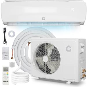 12,000 BTU Ductless Mini Split Air Conditioner with Heat Pump - 115V, 19 SEER2 High Efficiency, Cools & Heats Rooms Up to 750 Sq Ft, Includes Pre-Charged Condenser, Installation Kit and Remote Control, AC Unit Only