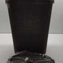 Mind Reader Slim Laundry Hamper with Lid, 50L Clothes Basket, Premium Wicker Design, Plastic, Black