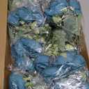 8 Pack Blue Peonies Artificial Flowers, Fake Silk Hydrangea Bouquet for Bridal Wedding Home Table Decor Reusable Dining Opening Ceremony Birthday Arrangement Faux Floral