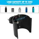 2 x Z8 Cup Holder, with Metal Clip, Replacement for UTV,ATV,Wrangler,Motorcycle,Bicycle, Boat, etc., Compatible with Yeti ramber20/26/30 oz, Hydro Flasks 32/40 oz,and Other 3.4"-3.7" Bottles (medium size)