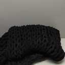 Larexius Chunky Knit Blanket - Luxury Soft Cozy 40 * 50 Throw Blanket, 100% Woven Blanket Rope Knot Throw Blanket for Couch, Sofa, Home Decor, Gift - Machine Washable (Black）
