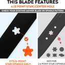 138971 42 inch 5-Star Blades for Craftsman LT1000 LT2000 YT3000 T110 Husqvarna YTH22V42 YTH18542 YTA18542 Poulan 42'' Deck Cut Lawn Tractor Zero-Turn Mower 127843 532138971 (Medium Lift) 2-Pack, Black